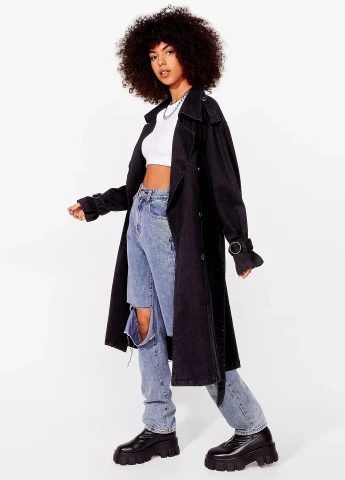 Плащ Nasty Gal тренчкот без застібки демісезон (245355757)