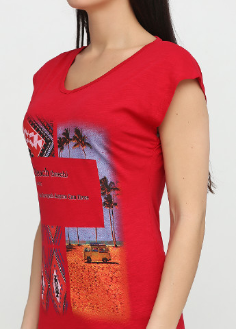 Красная летняя футболка KSV