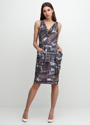 Комбинированное кэжуал платье Uttam Boutique с абстрактным узором