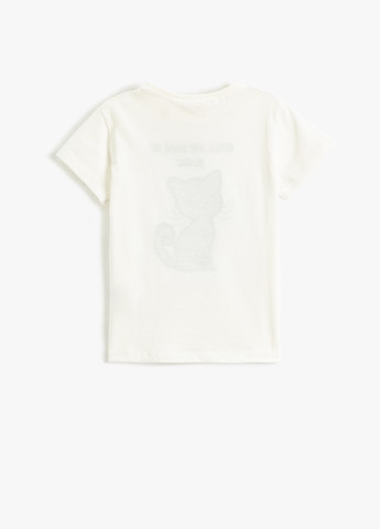 Молочная летняя футболка KOTON