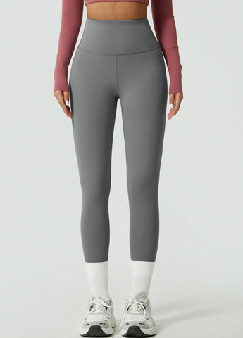 Серые демисезонные леггинсы SHEIN