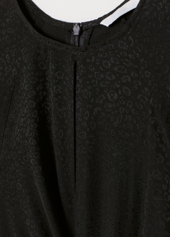 Чорна кежуал плаття кльош, на запах H&M леопардовий