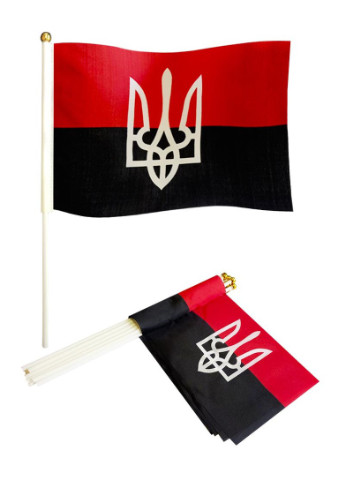 Флаг УПА на палочке с присоской, размер 14*21 см 0078 Martel (254149040)