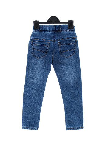 Синие демисезонные зауженные джинсы Eskoberry