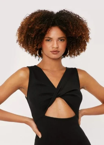 Черное кэжуал платье Boohoo однотонное