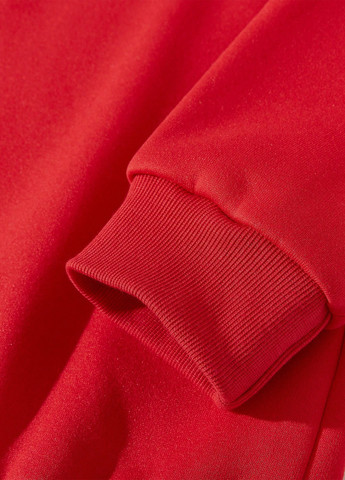 SHEIN світшот новорічний червоний святковий поліестер, двунитка з начосом