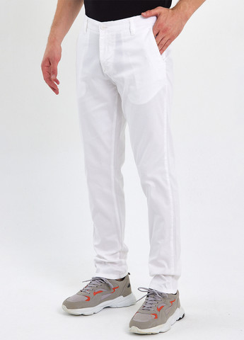 Белые кэжуал демисезонные зауженные брюки Trend Collection