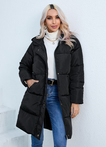 Чорна зимня куртка SHEIN