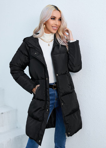 Чорна зимня куртка SHEIN