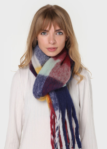 Теплый зимний шерстяной шарф с китицами (185*40см) 445003 Merlini абстрактный комбинированный кэжуал шерсть