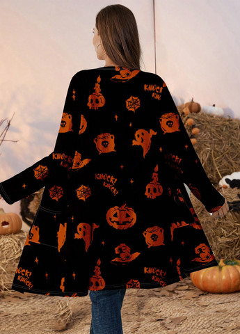 Черный демисезонный кардиган SHEIN