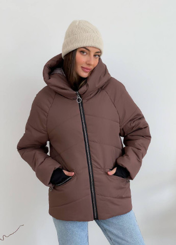 Коричневая демисезонная куртка Moni&co