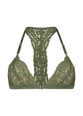 Зелений тріенджел бюстгальтер Hunkemoller без кісточок мереживо, поліамід