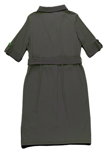 Оливковое (хаки) кэжуал платье рубашка River Island однотонное