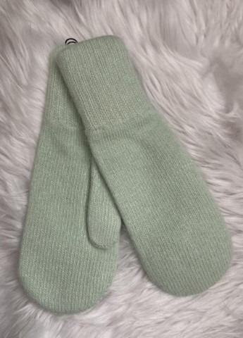 Ангорові рукавиці Atrics однотонна світло зелена кежуал