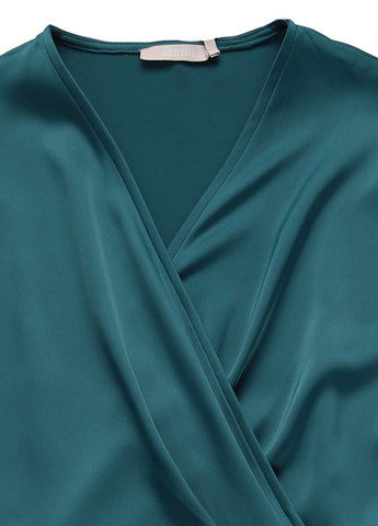 Морської хвилі кежуал сукня на запах, в стилі армпір AERYNE однотонна