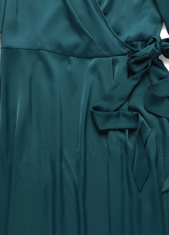 Морської хвилі кежуал сукня на запах, в стилі армпір AERYNE однотонна