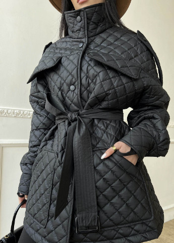 Чорна демісезонна легка демісезонна куртка Jadone Fashion
