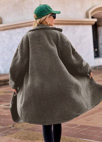 Темно-зелене демісезонне Пальто оверсайз SHEIN