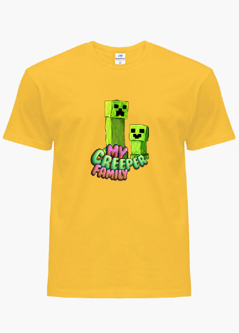Желтая демисезонная футболка детская майнкрафт (minecraft)(9224-1176) MobiPrint
