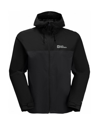 Черная демисезонная ветровка Jack Wolfskin WEILTAL 2L JKT M