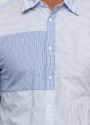 Светло-голубой кэжуал рубашка в полоску Selected