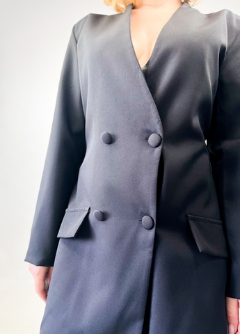 Чорна кежуал сукня сукня-жакет Boohoo однотонна