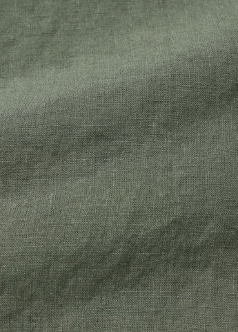 Зеленая кэжуал рубашка однотонная Uniqlo