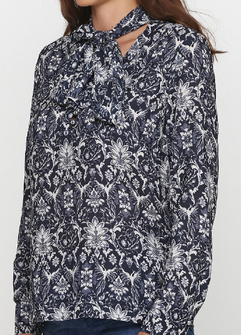 Тёмно-синяя блуза No Brand