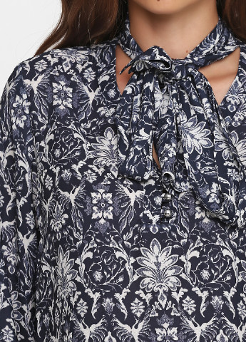 Тёмно-синяя блуза No Brand