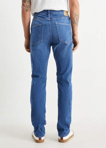 Синие демисезонные прямые джинсы C&A