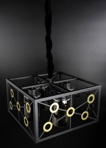 Люстра потолочная подвесная в стиле LOFT (лофт) 12600/4-gr Черный 30х40х40 см. Handmade (234537933)