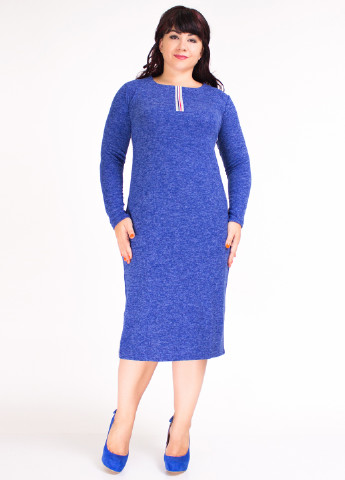 Светло-синее кэжуал платье Fifi Lakres меланжевое