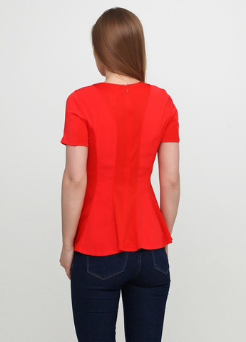 Красная блуза с баской Monki