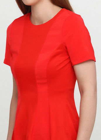 Красная блуза с баской Monki