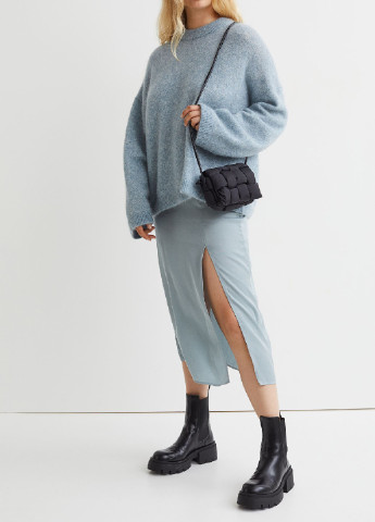 Бірюзовий зимовий светр H&M
