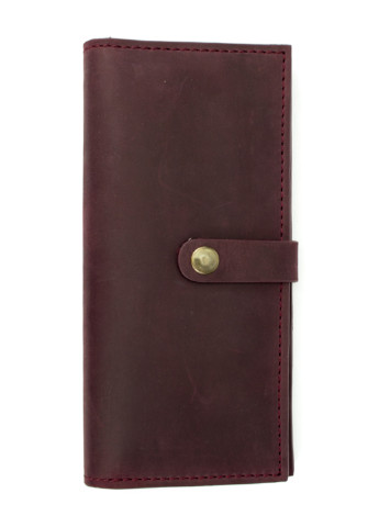 Жіночий шкіряний гаманець великий HC0046 бордовий HandyCover однотонний бордовий діловий