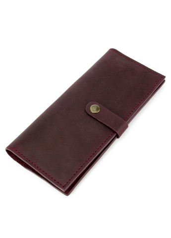 Жіночий шкіряний гаманець великий HC0046 бордовий HandyCover однотонний бордовий діловий