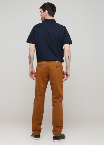 Светло-коричневые кэжуал демисезонные прямые, чиносы брюки DOUBLE U. ONE