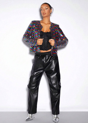 Комбинированная демисезонная куртка SHEIN