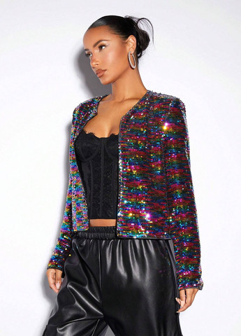 Комбинированная демисезонная куртка SHEIN