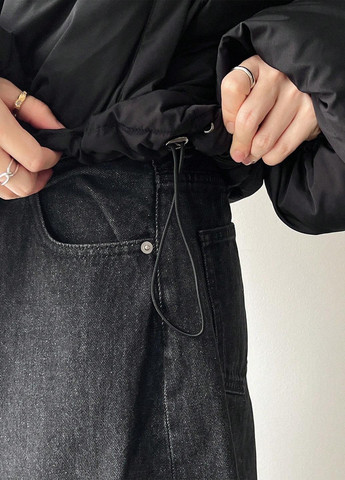 Чорна зимня куртка SHEIN