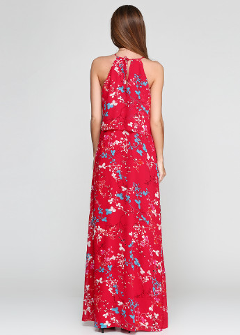 Красное кэжуал платье Comma с цветочным принтом