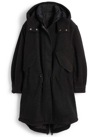 Черное демисезонное Пальто однобортное C&A