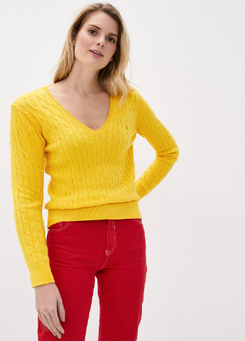 Желтый демисезонный пуловер пуловер Giorgio di Mare