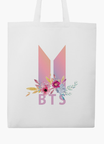 Еко сумка шоппер біла БТС (BTS) (9227-1081-WT-2) екосумка шопер 41*35 см MobiPrint (219095369)