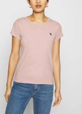 Розовая всесезон футболка Abercrombie & Fitch