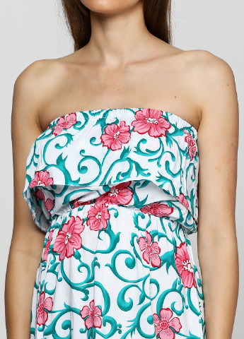 Комбинированное кэжуал платье Fashion Cotton с цветочным принтом