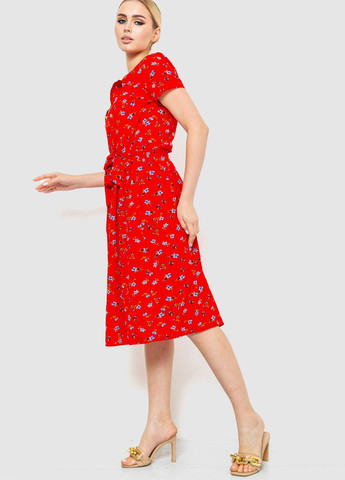 Червона кежуал сукня кльош Ager з квітковим принтом