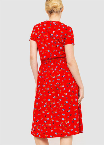 Красное кэжуал платье клеш Ager с цветочным принтом